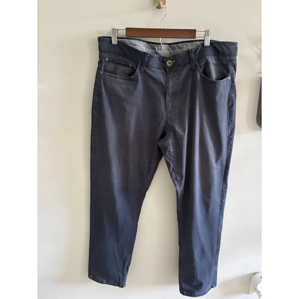 Weatherproof Men’s Blue Straight Dark Wash Pant Mid Rise 5-Pocket